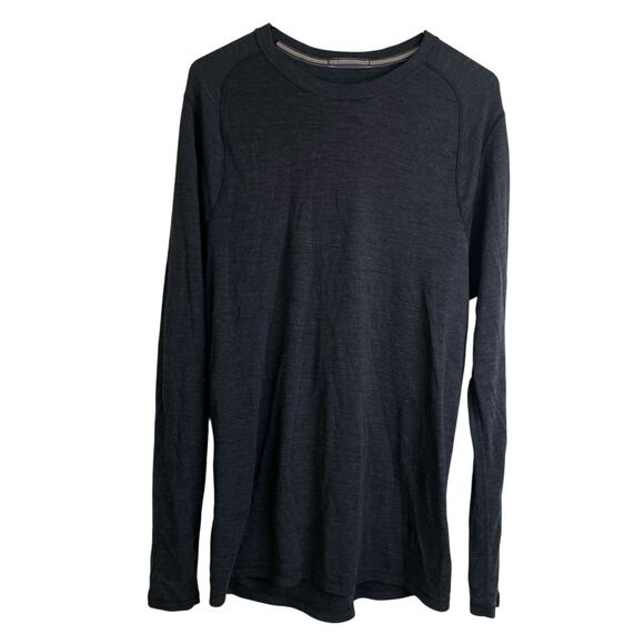 Smartwool Merino Shirt Mens Large Gray Chandail Long Sleeve Crew Neck Knit Base - Picture 1 of 12